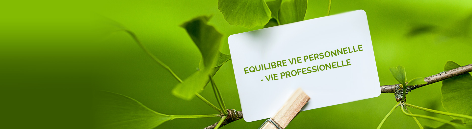 Equilibre vie personnelle vie professionnelle